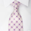 Mila Schon Rhinestone Silk Necktie Foulard On Pink With Pink