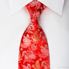 Mila Schon Rhinestone Silk Necktie Gold Doves On Anthemion 