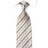 Mila Schon Rhinestone Tie Silver Striped Geometric On Silver