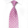Nicole St Giles Men’s Crystal Silk Necktie Pink Circles On 