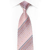 Nicole St Giles Men’s Crystal Silk Necktie Pink Geometric 