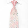Nicole St Giles Men’s Crystal Silk Necktie Pink Geometric On