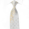 Nicole St Giles Men’s Crystal Silk Tie Golden Scrolls On 