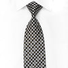 Nicole St Giles Men’s Crystal Silk Tie Silver Black 