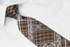 Nicole St Giles Men’s Rhinestone Silk Tie Silver Stripes & 