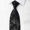 Nicole St Giles Silk Rhinestone Necktie Paisley On Black 