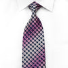 Nina Ricci Men’s Crystal Necktie Purple Circles On Navy 