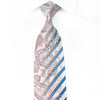 Nina Ricci Men’s Crystal Silk Necktie Blue Striped Purple 
