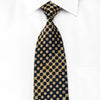 Nina Ricci Men’s Crystal Silk Necktie Golden Geometric On 