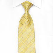 Nina Ricci Men’s Crystal Silk Necktie White Stripes & 