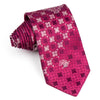 Nina Ricci Rhinestone Silk Neck Tie Medallions On Burgundy 
