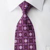 Nina Ricci Rhinestone Silk Necktie Geometric Retro On Purple
