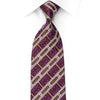 Nina Ricci Rhinestone Silk Necktie Striped On Brown With 
