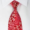 Nina Ricci Silk Necktie Anthemion On Red Design With 