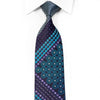 OVO Classic Rhinestone Necktie Blue Purple Geometric On Navy