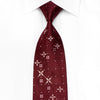 Paco Rabanne Men’s Crystal Necktie Stars On Burgundy With 