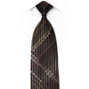 Paco Rabanne Men’s Rhinestone Necktie Brown Vertical Striped