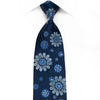 Paco Rabanne Men’s Rhinestone Silk Necktie Floral On Blue 