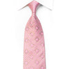 Paco Rabanne Men’s Rhinestone Silk Necktie Geometric On Pink