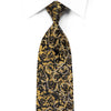 Paco Rabanne Rhinestone Necktie Golden Acanthus On Black 
