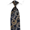 Paco Rabanne Rhinestone Silk Tie Gold Silver Scrolls On 