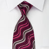 Paco Rabanne Rhinestone Tie Silver Pink Waves With Sparkles 