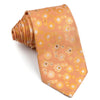 Paco Rabanne Silk Neck Tie Floral Design On Peach Orange 