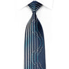 Park Land Mens Rhinestone Tie Vertical Stiped Waves On Blue 