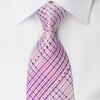 Park Land Rhinestone Necktie Mauve Chevron Striped On White 