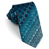 Park Land Silk Tie Anthemion Design On Blue With Silver 
