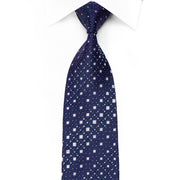 Parkland Men’s Crystal Silk Tie Purple Trellis Silver 
