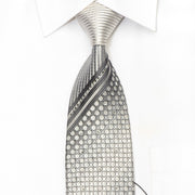 Paul Major Men’s Rhinestone Silk Necktie Geometric & Striped