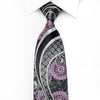 Perry Ellis Men’s Crystal Rhinestone Necktie Silver Purple 