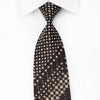 Perry Ellis Men’s Rhinestone Necktie Gold Silver Geometric 
