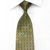 Perry Ellis Men’s Rhinestone Silk Necktie Green Cartouche On