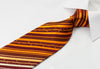 Perry Ellis Men’s Rhinestone Silk Necktie Orange Stripes On 