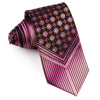 Perry Ellis Men’s Silk Neck Tie Pink Quatrefoil Motif Design