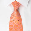 Perry Ellis Silk Rhinestone Necktie Red Foulard On Orange 