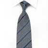 Pierre Cardin Men’s Crystal Silk Necktie Silver Geometric & 