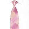 Pierre Cardin Men’s Crystal Silk Necktie Waves On Pink With 