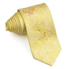 Pierre Cardin Men’s Woven Silk Rhinestone Necktie Yellow 