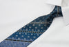 Pierre Cardin Rhinestone Necktie Stripes On Navy With Silver