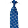 Pierre Cardin Rhinestone Tie Silver Squares On Blue With Red