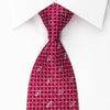 Pierre Cardin Rhinestone Tie Trellis On Purple With Silver 