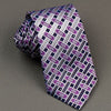 Pierre Cardin Silk Neck Tie Blue Purple Gray Weave Design 