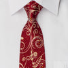 Pierre Cardin Silk Rhinestone Tie Golden Vines Floral On 