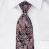 Premierlux Rhinestone Necktie Purple Floral On Black Woven 