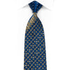 Renoma Men’s Crystal Rhinestone Silk Necktie Gold Cartouche 
