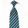 Renoma Men’s Crystal Rhinestone Silk Necktie Silver Blue 