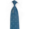 Renoma Men’s Rhinestone Necktie Blue Checkered With Silver 